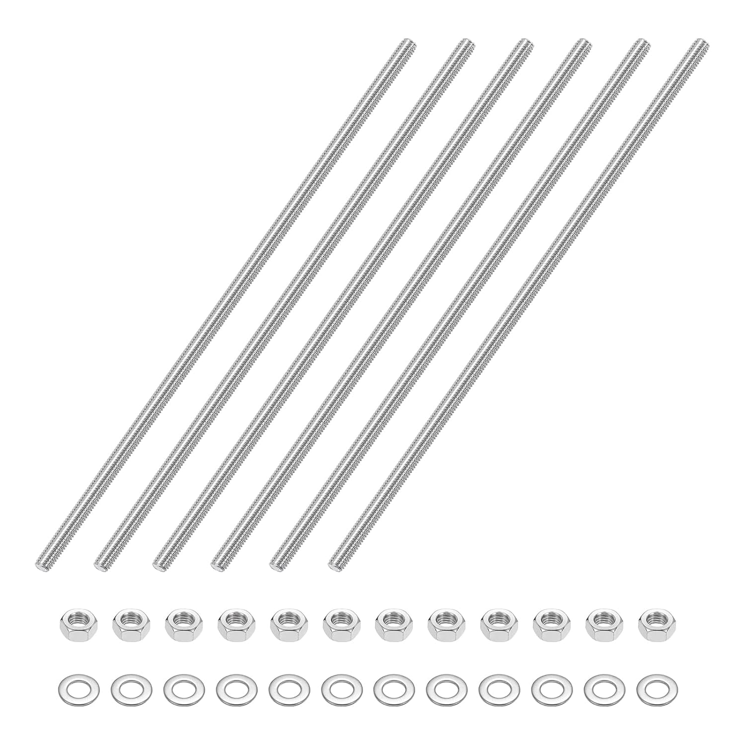 CERPXFF-6pcs Fully Threaded Rod, M4 x 160mm Stainless Steel Right Hand ...