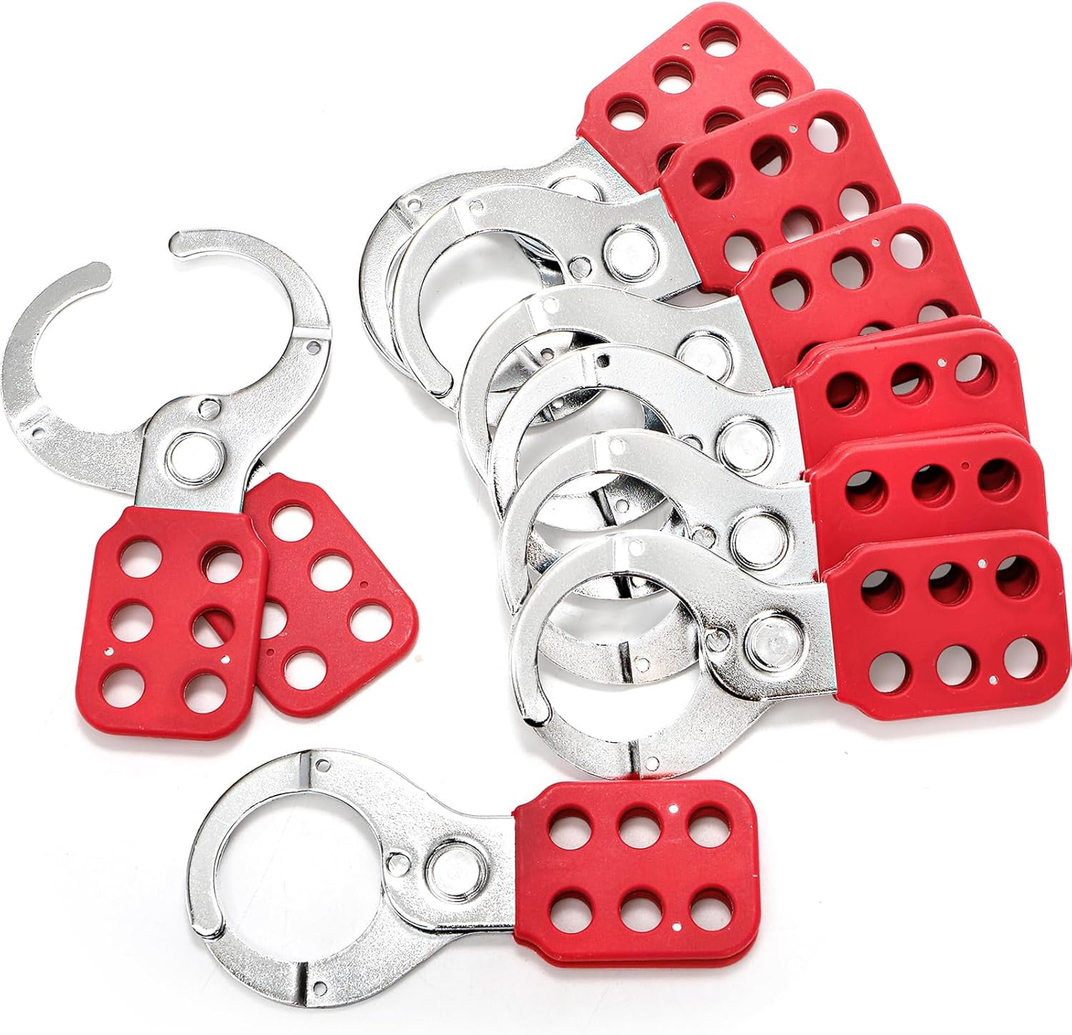 CERPXFF-8 Pack Lockout Tagout Hasp, Tamper-Proof Padlock Hasp ...