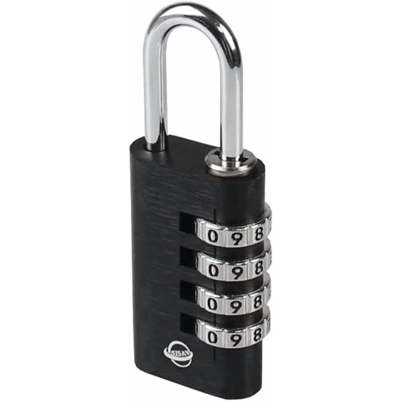 CERPXFF-Combination Lock,4 Digit Gym Combination Padlock for School Lockers,Toolbox,Fence Gatev,Employee Locker(Black 1-Pack)