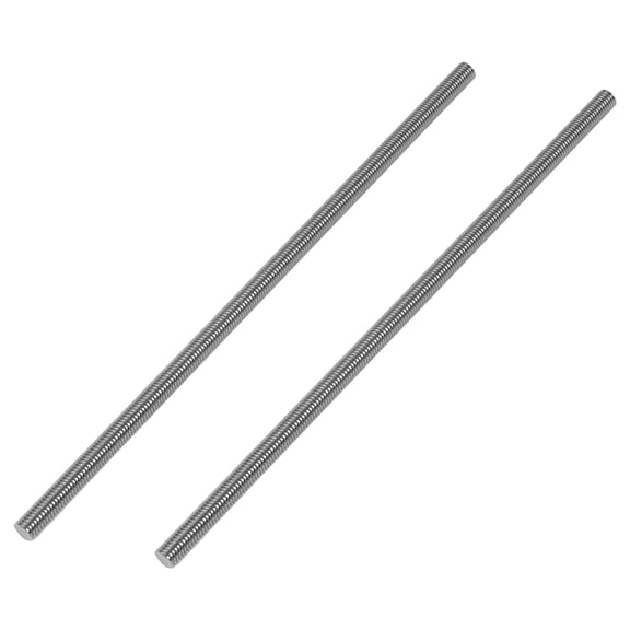 CERPXFF-Fully Threaded Rod 304 Stainless Steel,All Thread Stud Bar M3-0.5 300mm Length Long Threaded Screw for Construction Plumbing DIY(2 pcs)