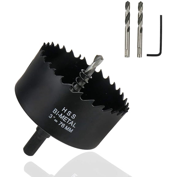 CERPXFF-Hole Saw 3-inch Dia Hole Cutting Drill Bit for Drilling Holes in Wood, Plastic, Drywall, Thin Metal