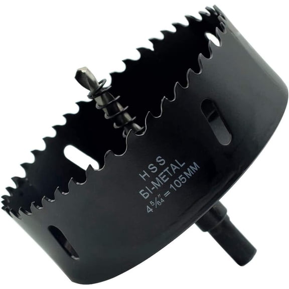 CERPXFF-Hole Saw 4.1"/105mm Metal Hole Saw Kit Set Bi-Metal Hole Cutter Drill Bit with Sharp Teeth for Drilling Holes in Wood, Plastic, Drywall, PVC Boards