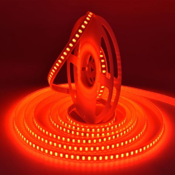 CERPXFF-LED Strip Lights, DC12V 5m/16.4ft Dimmable SMD 5730 (5630 Upgraded) Super Bright 600LEDs 28000LM LED Ribbon Lights Strip Tube Waterproof IP67, 2 Times Brighter Than 3528, Red