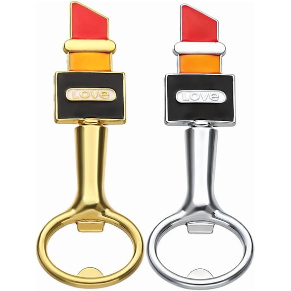 CERPXFF-Lipstick-Shaped Alloy Bottle Opener Unique Manual Beer & Beverage Opener, Perfect Wedding Favors, Bridal Shower Gifts & Engagement Presents for Couples, Ideal for Bartenders