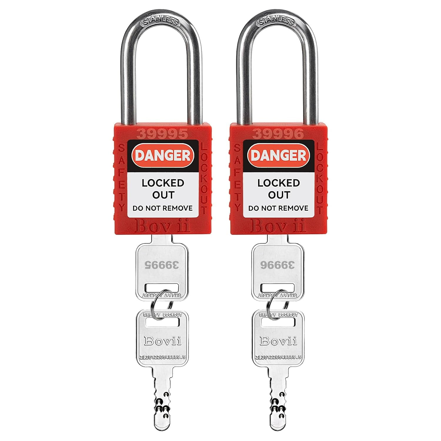 CERPXFF-Lockout Tagout Locks- 2 Red Loto Locks,Lockout Tagout Keyed ...