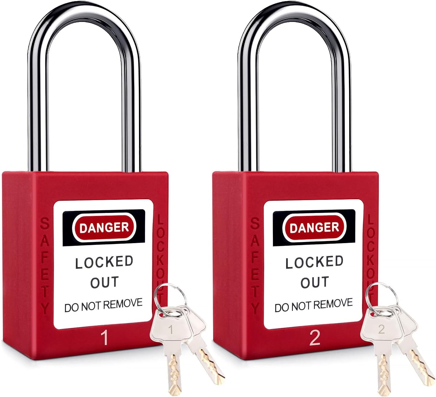 CERPXFF-Lockout Tagout Locks-2 Red Safety Padlock Loto Locks-Lockout ...