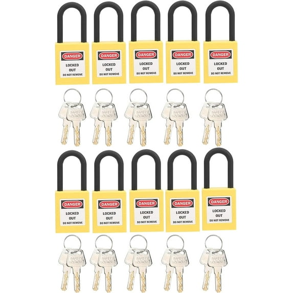 CERPXFF-Lockout Tagout Safety Padlocks Heavy Duty Industrial Grade 38mm ...