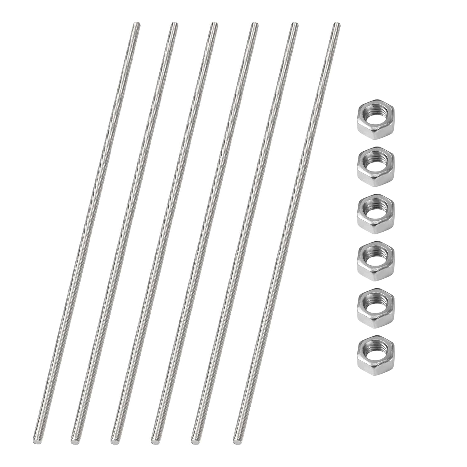 CERPXFF-M4 x 250mm/10-Inch Fully Threaded Rod & Studs, 304 Stainless ...