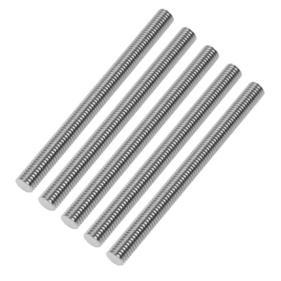 CERPXFF-M5-0.8 x 100mm Fully Threaded Rod, 304 Stainless Steel All Thread Stud, High Strength Corrosion Resistant for Furniture, Machinery, DIY Projects5 Pack