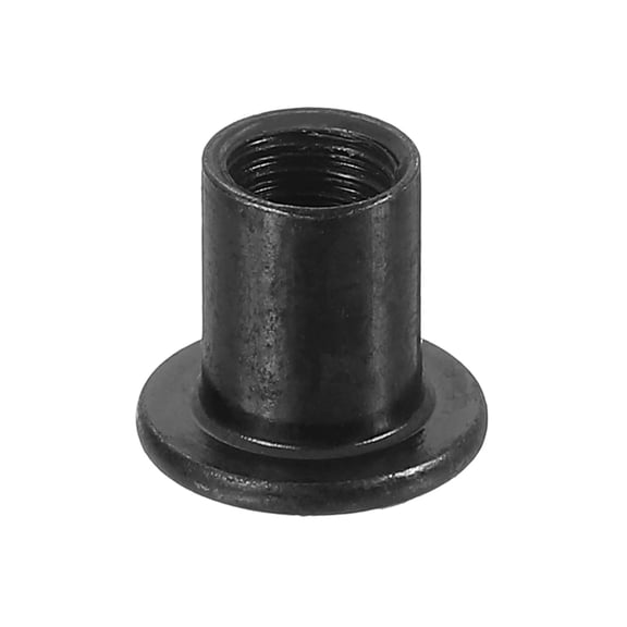 CERPXFF-M8 T-Nuts, 20pcs Carbon Steel Hex Socket Head Insert Nut Screw Post Sleeve Nut for Furniture 12mm Height, Black