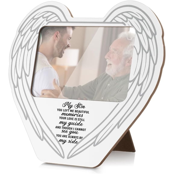 CERPXFF-Memorial Gifts for Loss of Son Picture Frame for 4x6 Photo - Loss of Son Sympathy Gift - Son Bereavement Condolence Remembrance Photo Frame