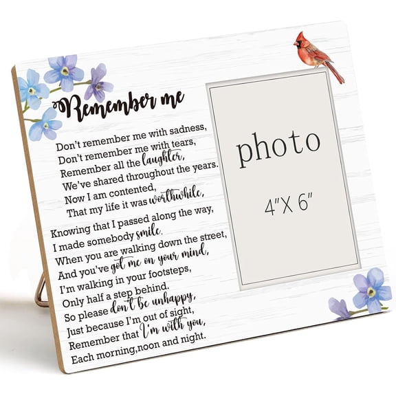 CERPXFF-Memorial Picture Frame Gift, Remember Me, In Memory of Loved One Gifts, Memory Picture Frame Sympathy Gift for Loss of Mom Dad Grandma Grandpa Wife Husband, In Loving Memory Picture Frames (4
