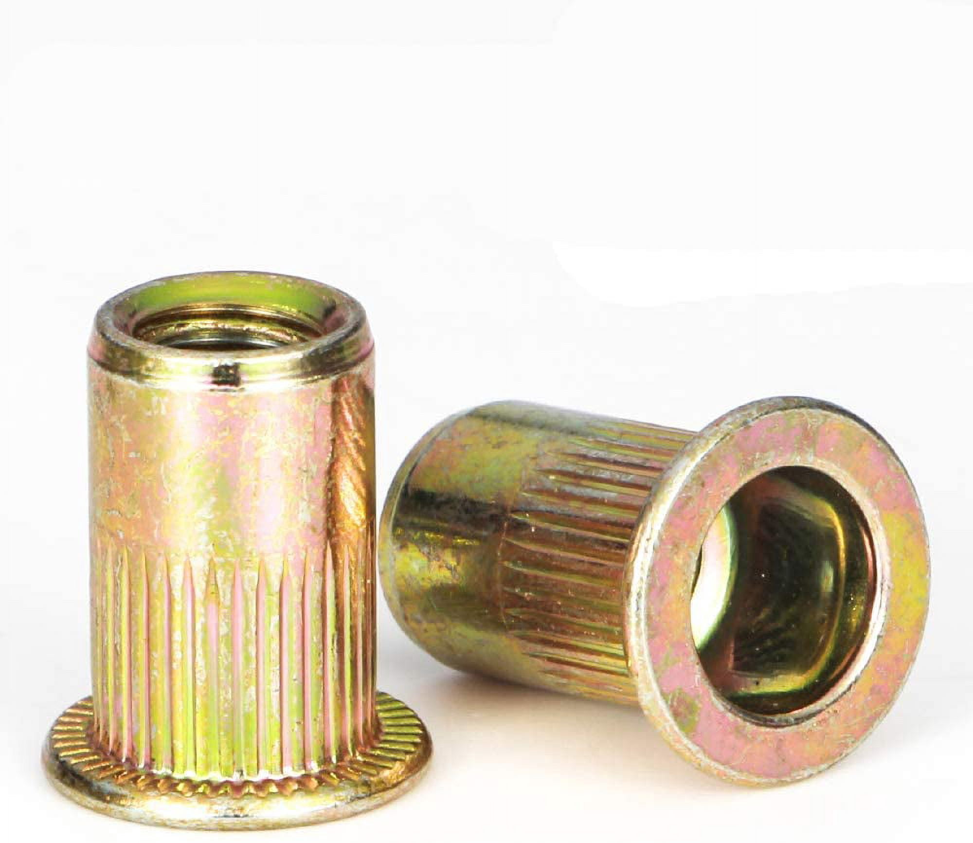 CERPXFF-Rivet Nut, 50 Pieces 3/8-16UNC Carbon Steel Flat Head Rivnut ...