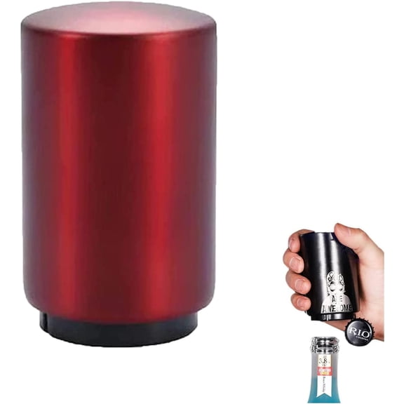 CERPXFF-Stocking Stuffers Gift for Dad Mom, Push Down Bottle Opener, Automatic Beer Openers, Stainless Steel Bottle Cap Mover,Kitchen Gadgets, Beer Bar Accessories Gifts for Him BF, Magnetic Corkscr