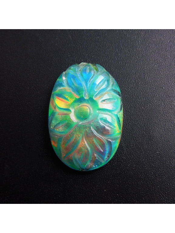CERTIFIED 15.9 Ct Natural Doublet Opal Natural Ring Size Oval Cut Loose Gemstone