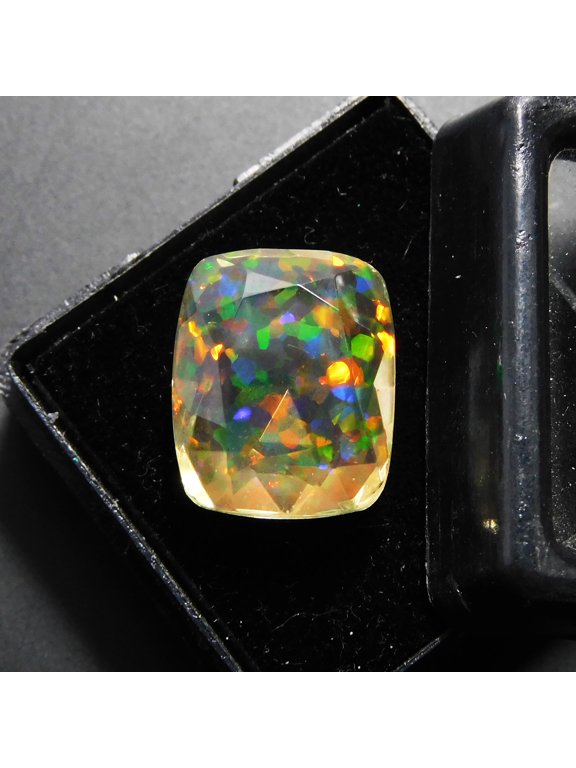 CERTIFIED For Pendant 9.80 Ct Lab-Created Fire Opal Cushion Cut Loose Gemstone