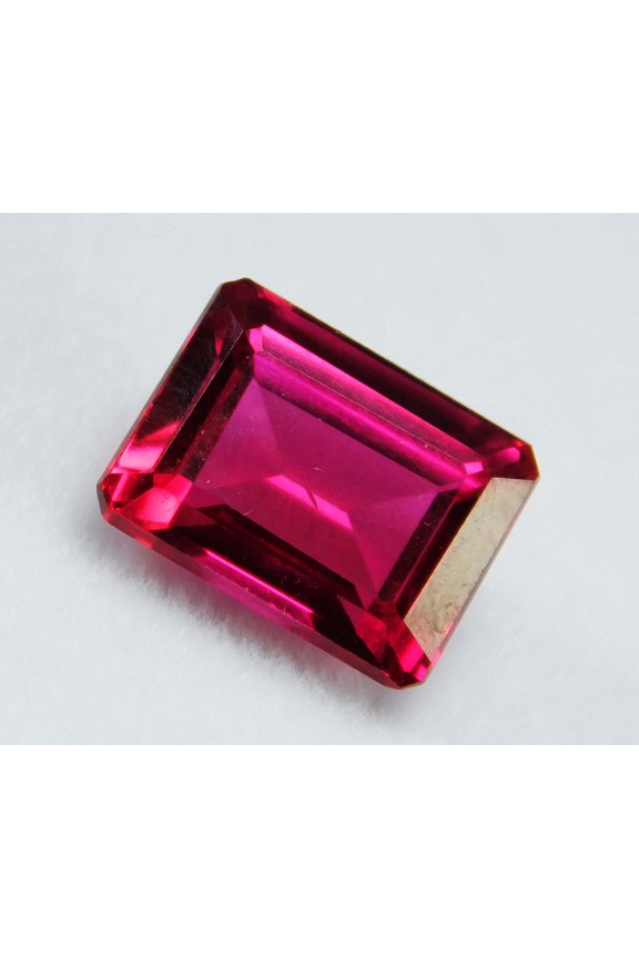CERTIFIED Natural 8.52 Ct Red Ruby Emerald Cut Loose Gemstone Ring Size