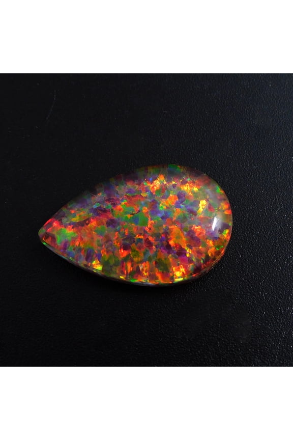 CERTIFIED Natural Boulder Opal 12.40 Ct Pear Cut Loose Gemstone Pendant Size