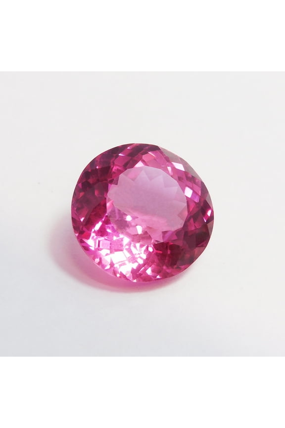 CERTIFIED Natural Pink Ruby 13.40 Ct Loose Gemstone Round Cut Pendant Size