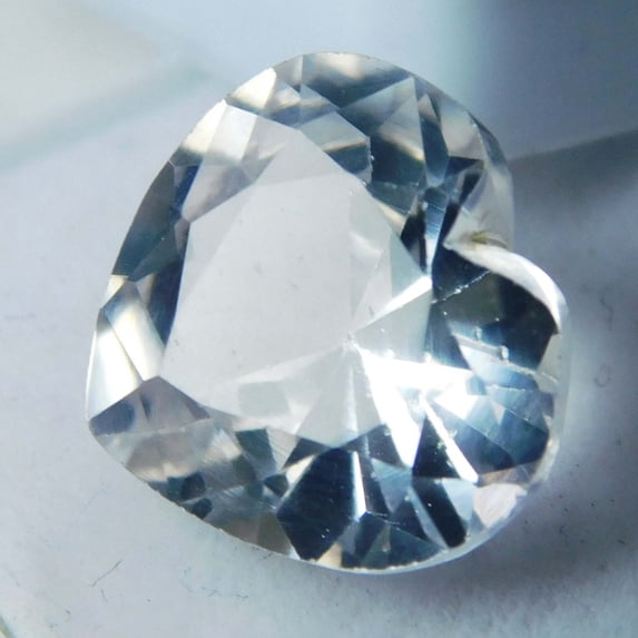 CERTIFIED Ring Size 8.75 Ct Natural White Sapphire Heart Cut Loose Gemstone