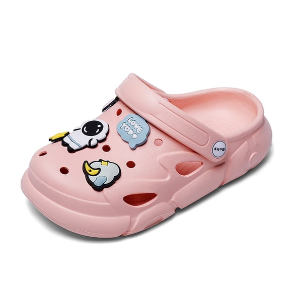 CERYTHRINA Kids Boys Girls Cartoon Clogs Slippers Toddler Slip On Lightweight Beach Pool Sandals