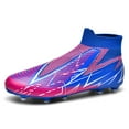 thumbnail image 1 of CERYTHRINA Men’s Athletic Soccer Cleats Laceless Boys Outdoor Football Competition Shoes Soft Touch Blue 47, 1 of 8