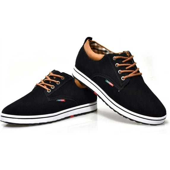 CERYTHRINA Men's Taller Height Increasing Elevator Shoes 2.36'' Lace-up Flannelette cowhide Leather Dress Shoes