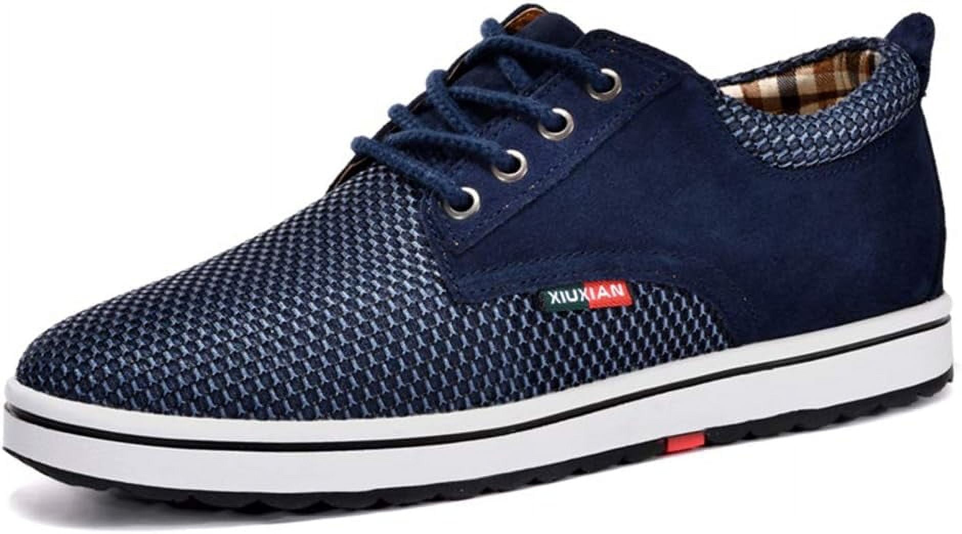 CERYTHRINA Men's Elevator Sneakers - Invisible Height Increase, Lightweight Casual Lace-Up Shoes
