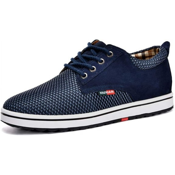 CERYTHRINA Men's Taller Height Increasing Elevator Shoes 2.36'' Lace-up Flannelette cowhide Leather Dress Shoes