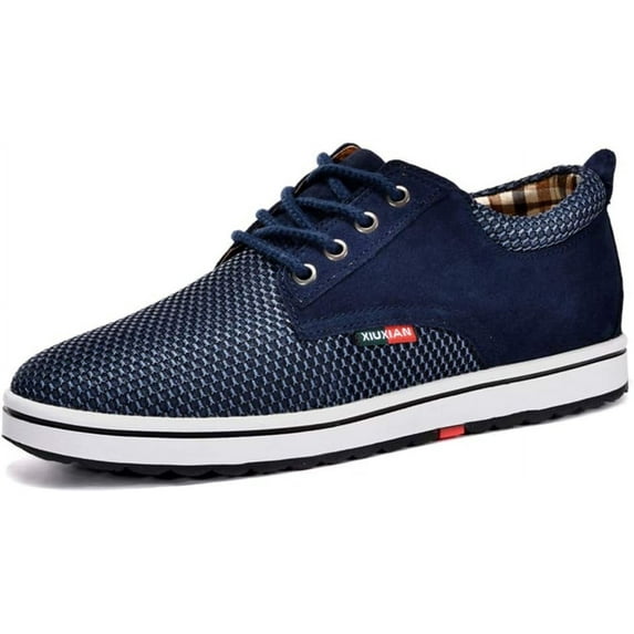 CERYTHRINA Men's Taller Height Increasing Elevator Shoes 2.36'' Lace-up Flannelette cowhide Leather Dress Shoes