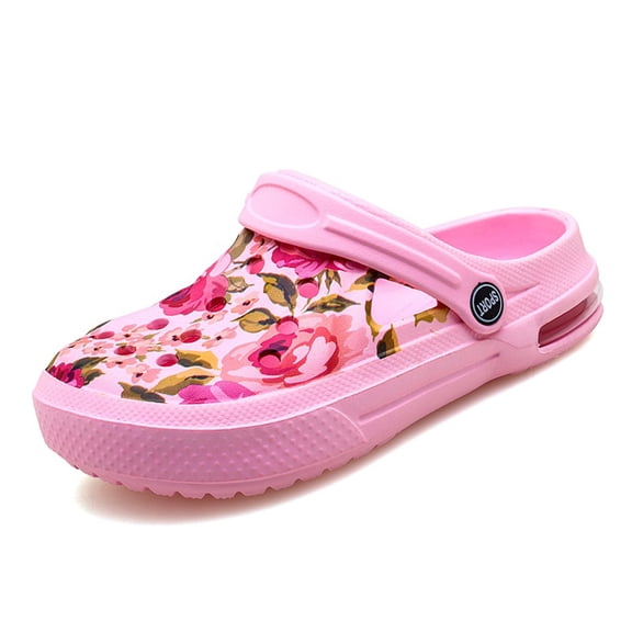 CERYTHRINA Mens Women's Summer Slide Sandals Lightweight Breathable Garden Clogs Shoes Indoor Outdoor Slippers with Air Cushion Pink 41