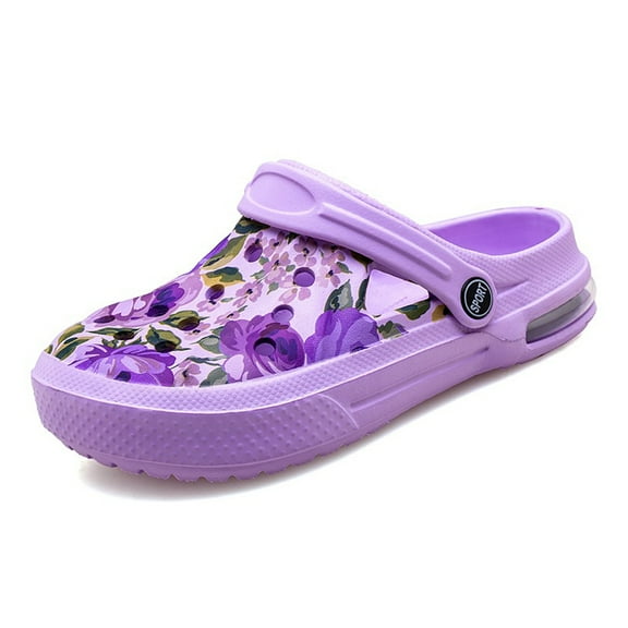 CERYTHRINA Mens Women's Summer Slide Sandals Lightweight Breathable Garden Clogs Shoes Indoor Outdoor Slippers with Air Cushion Purple 39