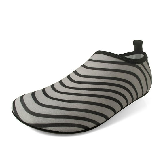 CERYTHRINA Water Shoes for Women Men Swim Beach Shoes Barefoot Quick-Dry Aqua Water Socks for Yoga Exercise Gray 36-37