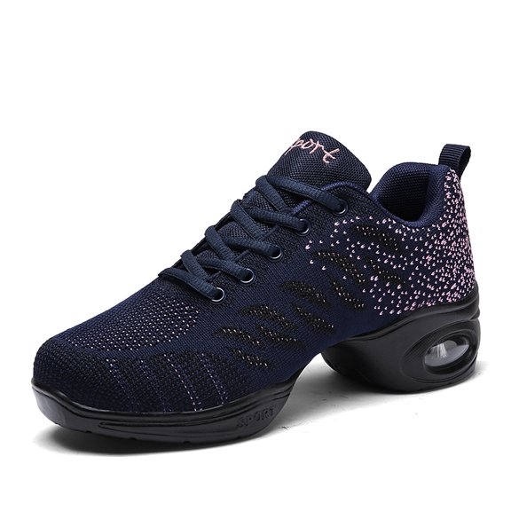 CERYTHRINA Women’s Jazz Shoes Lace up Zumba Platform Lightweight Split&nbsp;Sole&nbsp;Dance&nbsp;Sneakers Black 40