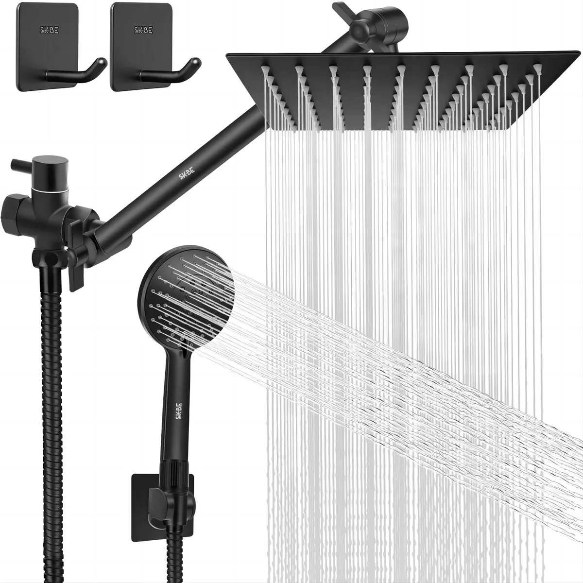 CES 8 Inch All Metal 3Way Rain Shower Head, High Pressure Shower Head