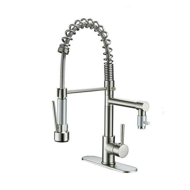 CES Commercial Kitchen Faucet, Pull Down Sprayer, 2Function, Stainless