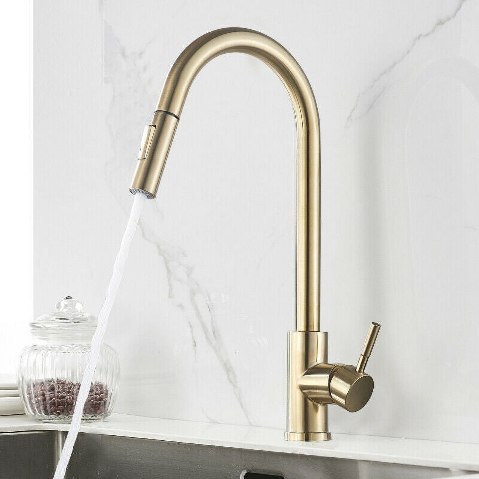 CES Commercial Kitchen Faucet with Pull Down Sprayer Faucet for Kitchen
