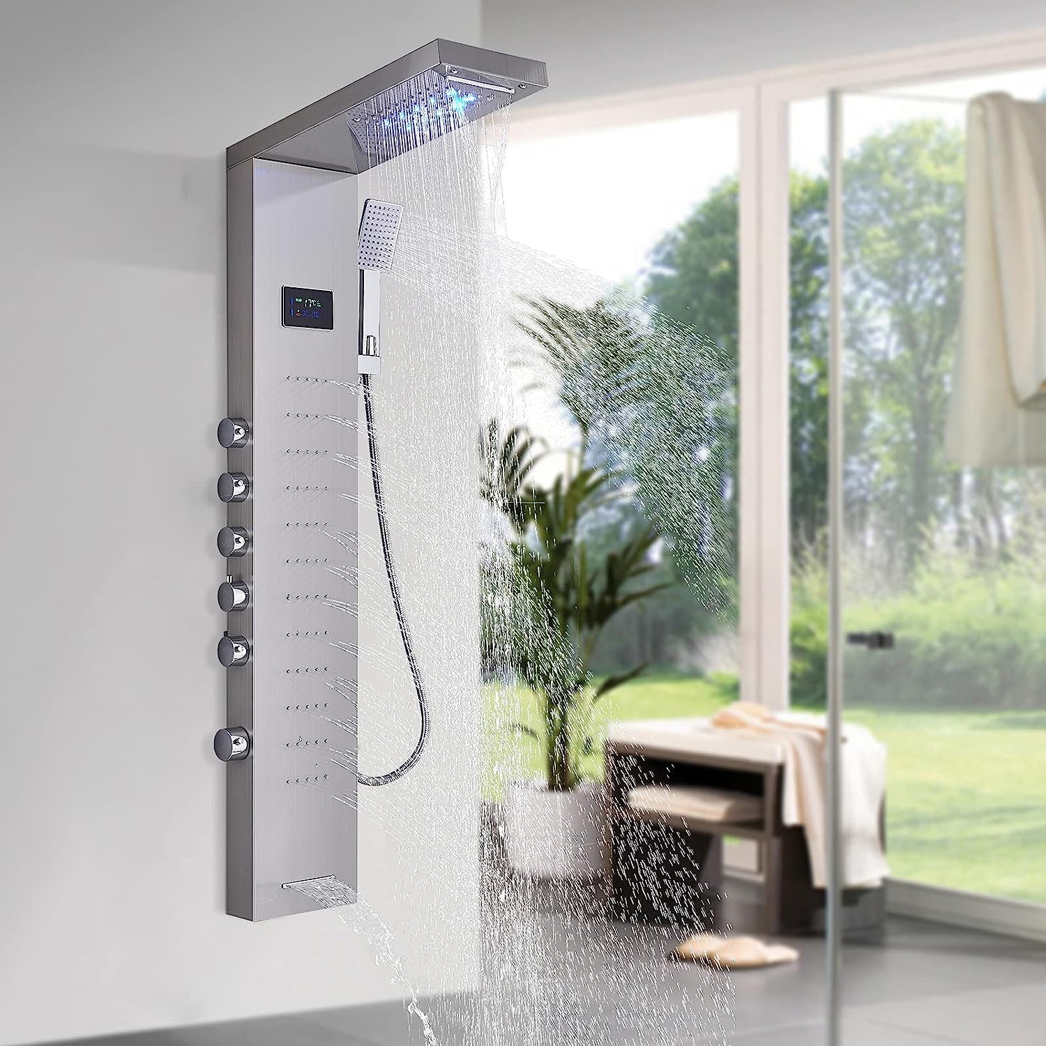 CES LED Shower Panel Tower System,Hydroelectricity Display Multi