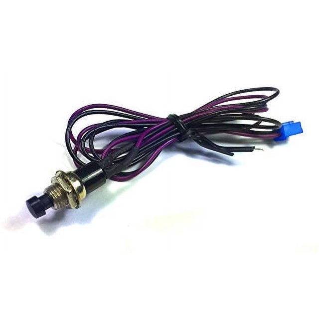 CES Momentary Push Button Switch, Black Button, SPST, Normally Open