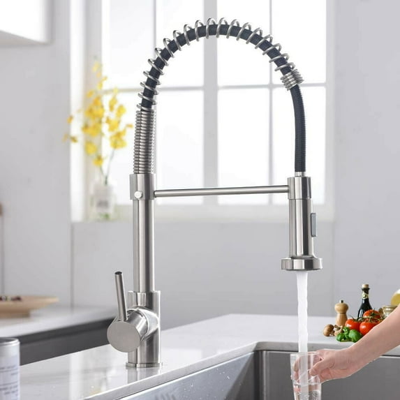 CES Pull Down Sprayer Kitchen Faucet Swivel Single Handle Sink Mixer Tap Spring