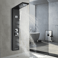 thumbnail image 1 of CES Shower Panel System Faucets Sets Complete Tower Column Stainless Steel Multi-Function with Adjustable Massage Jets Spout Rainfall and Shower Head Handheld Shower Wall Panels Kits Matte Black, 1 of 8