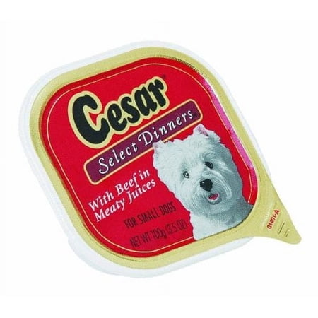 CESAR CLASSICS With Beef in Meaty Juices Dog Food Trays (Pack of 16)