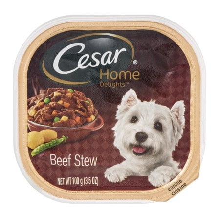 CESAR Canine Cuisine Home Delights Beef Stew Wet Dog Food (Pack of 18)