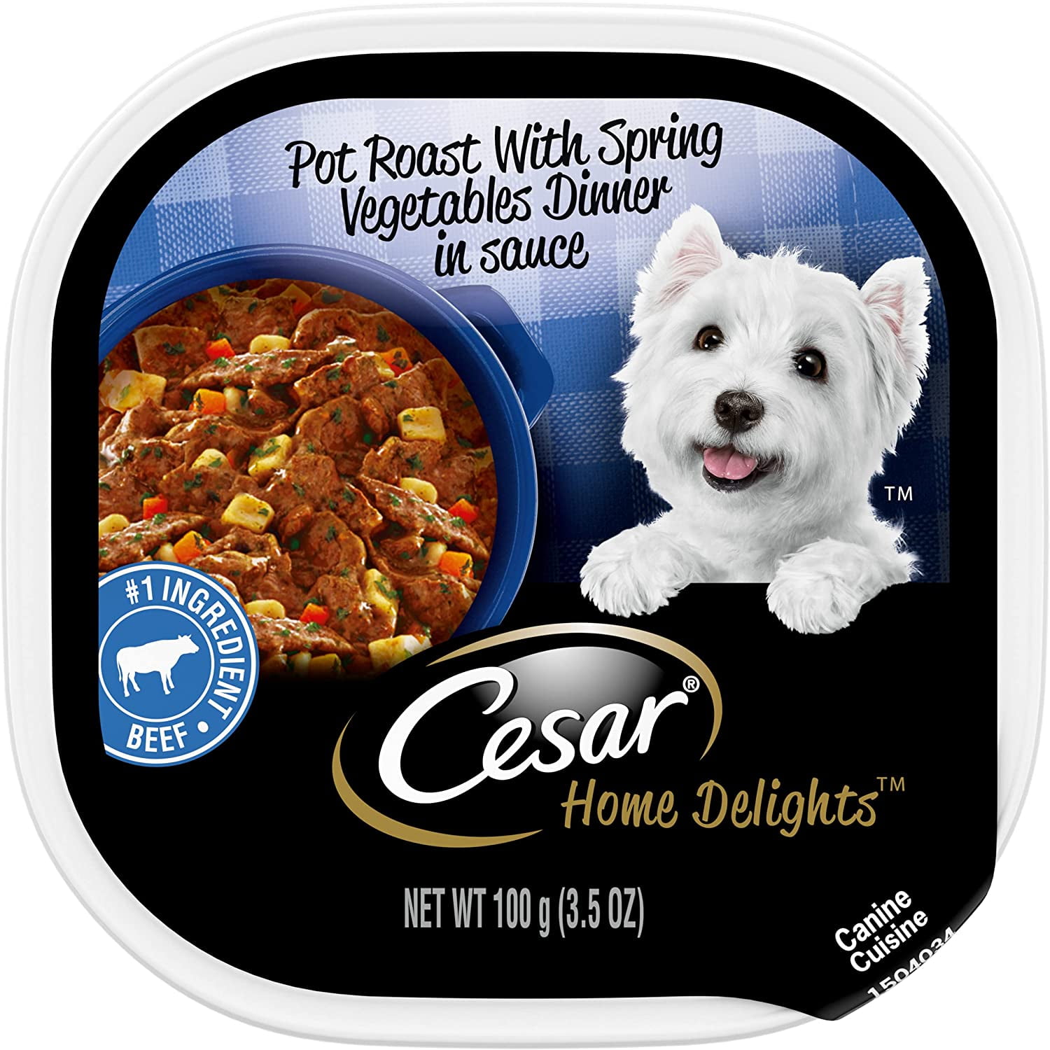 CESAR HOME DELIGHTS Adult Wet Dog Food Pot Roast with Spring Vegetables