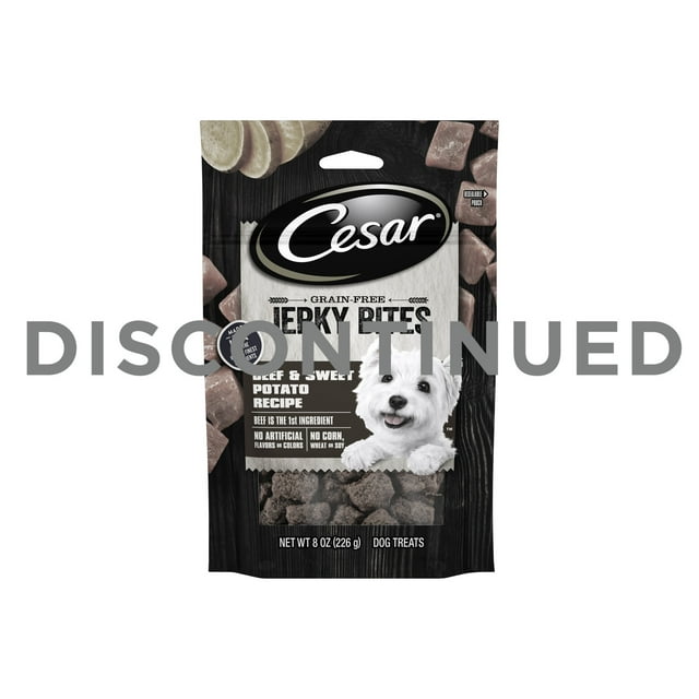 CESAR Jerky Bites Grain Free Dog Treats Beef & Sweet Potato Recipe, 8