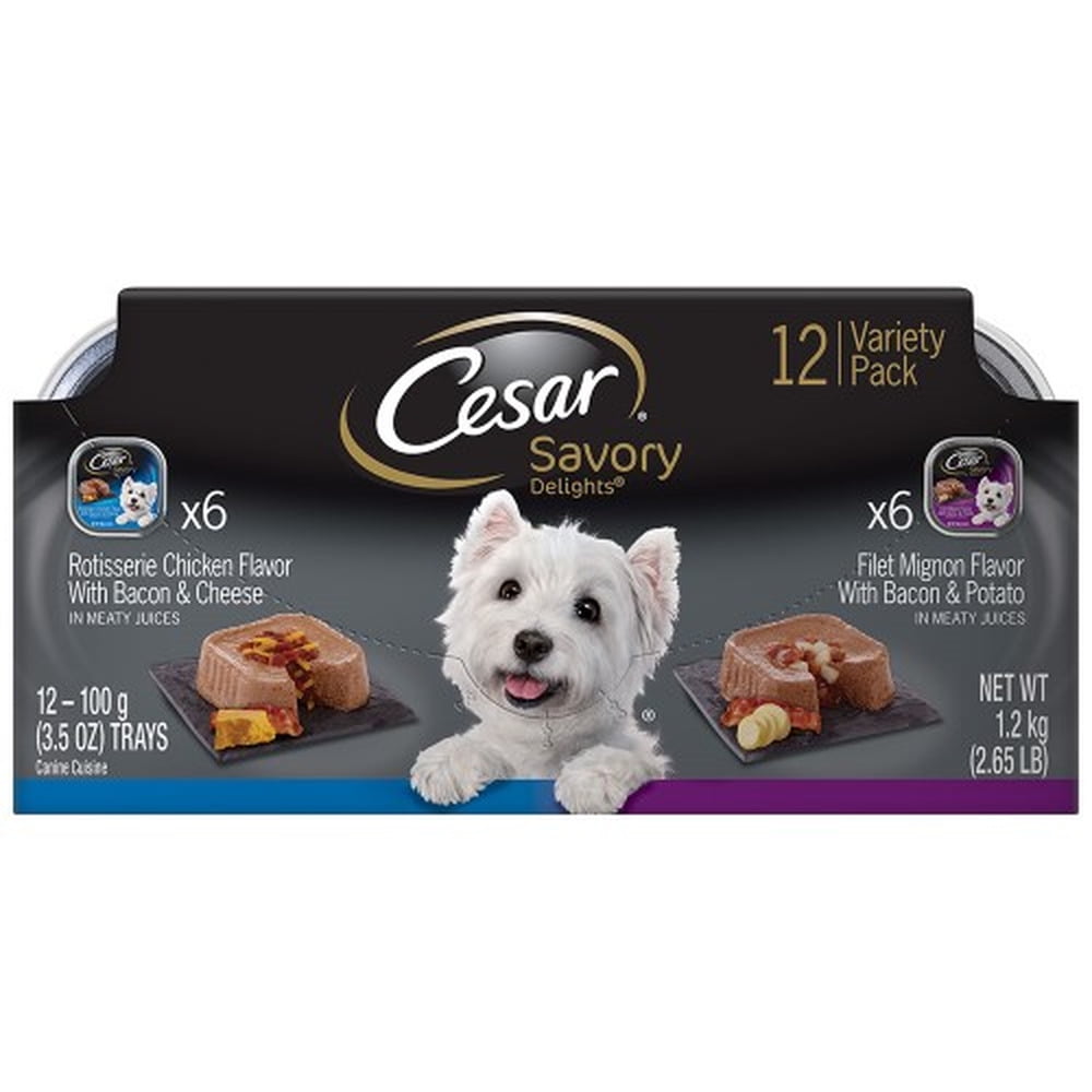 CESAR SAVORY DELIGHTS Wet Dog Food Variety Pack (Pack of 8)