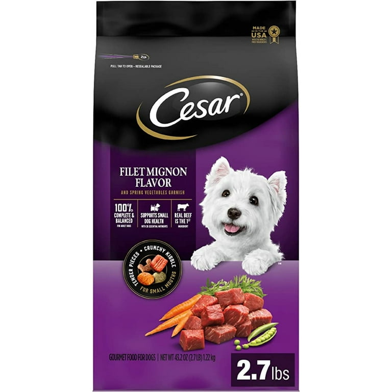 CESAR Small Breed Dry Dog Food Spring Vegetables Garnish Dog Kibble