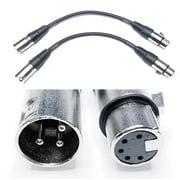 CESS-007 XLR3M To XLR5F DMX512 Cable - 3-Pin Male To 5-Pin Female XLR - 2 Pack