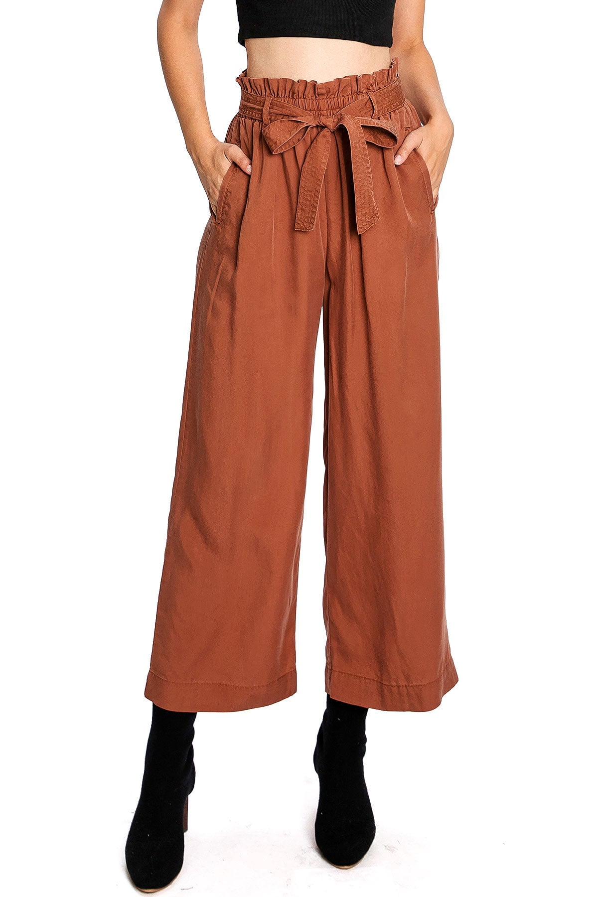 Women's Super High-Rise Wide Leg Linen Culotte Pants - A New Day Red XXL |  eBay