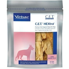 C.E.T. Enzymatic Oral Hygiene Chews for Large Dogs 51 Pounds 90 chews by Virbac Walmart